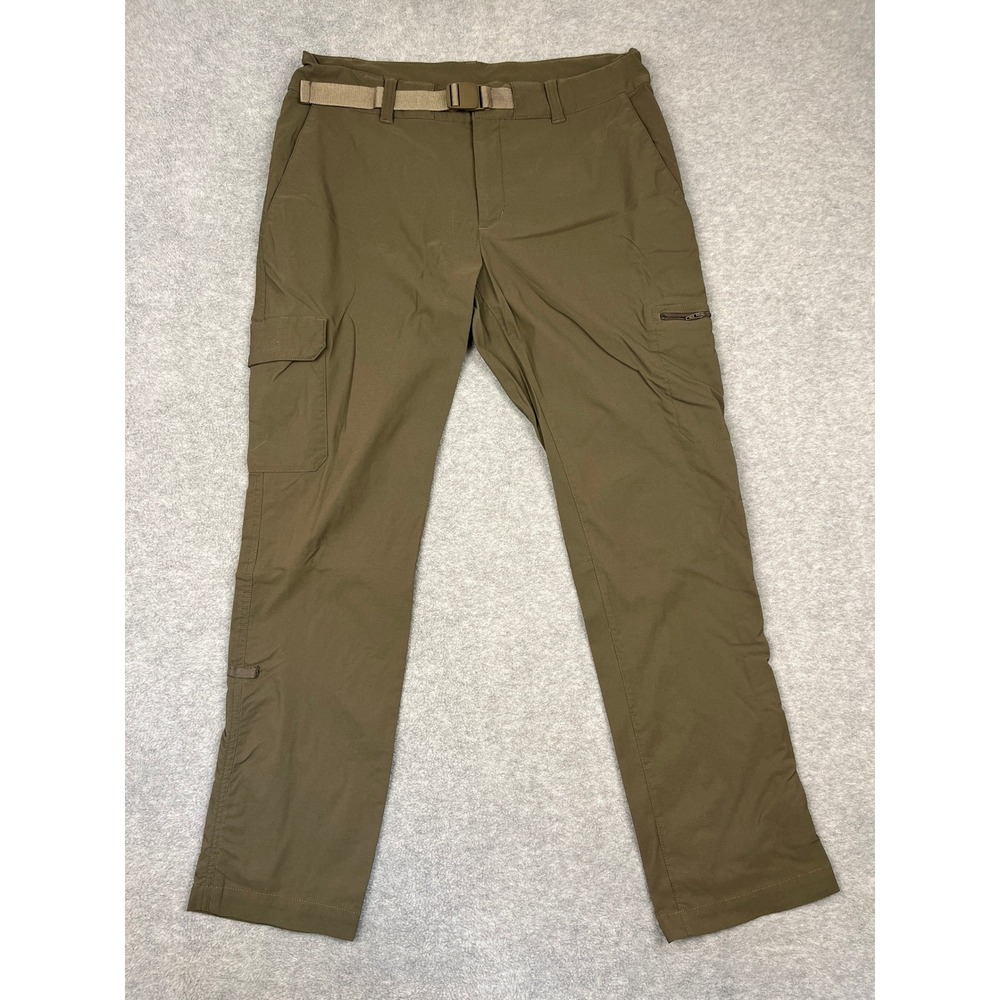 The North Face Cargo Pants Womens 10 Green Paramount Hiking Outdoor Belted